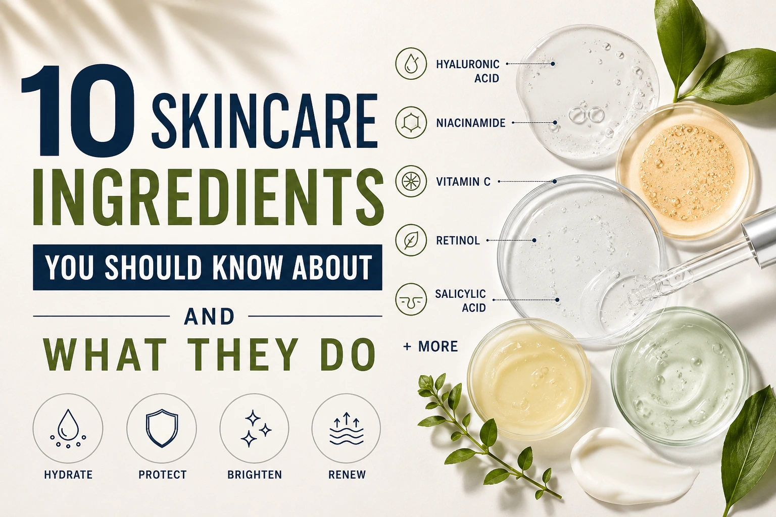 10 Skincare Ingredients You Should Know About and What They Do